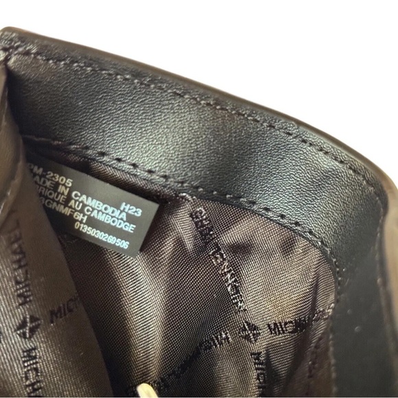 Michael Kors Carmen Leather Haircalf Medium Flap Bifold Wallet Bag Black, NWT - Picture 6 of 7